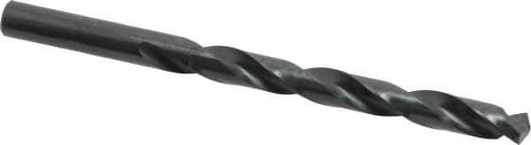 Precision Twist Drill - Letter R 135° High Speed Steel Jobber Drill - Oxide Finish, Right Hand Cut, Spiral Flute, Straight Shank, 4-3/4" OAL, Split Point - Benchmark Tooling