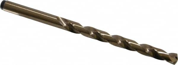 Precision Twist Drill - 0.234" 135° Cobalt Jobber Drill - Oxide/Gold Finish, Right Hand Cut, Spiral Flute, Straight Shank, 3-7/8" OAL, Split Point - Benchmark Tooling