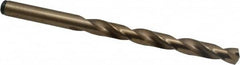 Precision Twist Drill - 0.277" 135° Cobalt Jobber Drill - Oxide/Gold Finish, Right Hand Cut, Spiral Flute, Straight Shank, 4-1/8" OAL, Split Point - Benchmark Tooling