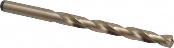 Precision Twist Drill - 0.302" 135° Cobalt Jobber Drill - Oxide/Gold Finish, Right Hand Cut, Spiral Flute, Straight Shank, 4-3/8" OAL, Split Point - Benchmark Tooling