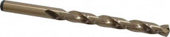 Precision Twist Drill - 0.332" 135° Cobalt Jobber Drill - Oxide/Gold Finish, Right Hand Cut, Spiral Flute, Straight Shank, 4-3/4" OAL, Split Point - Benchmark Tooling