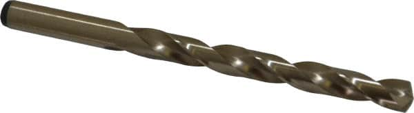 Precision Twist Drill - 0.368" 135° Cobalt Jobber Drill - Oxide/Gold Finish, Right Hand Cut, Spiral Flute, Straight Shank, 5" OAL, Split Point - Benchmark Tooling