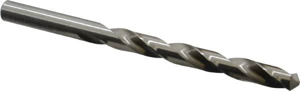 Precision Twist Drill - Letter T 118° High Speed Steel Jobber Drill - Bright Finish, Right Hand Cut, Spiral Flute, Straight Shank, 4-7/8" OAL, Standard Point - Benchmark Tooling
