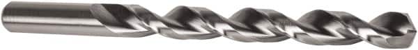 Precision Twist Drill - 3/16" 135° High Speed Steel Jobber Drill - Bright Finish, Right Hand Cut, Parabolic Flute, Straight Shank, 3-1/2" OAL, Split Point - Benchmark Tooling