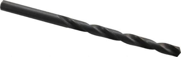 Precision Twist Drill - #2 135° High Speed Steel Jobber Drill - Oxide Finish, Right Hand Cut, Spiral Flute, Straight Shank, 3-7/8" OAL, Split Point - Benchmark Tooling