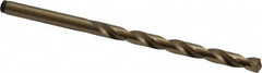 Precision Twist Drill - #5 135° Cobalt Jobber Drill - Oxide/Gold Finish, Right Hand Cut, Spiral Flute, Straight Shank, 3-3/4" OAL, Split Point - Benchmark Tooling