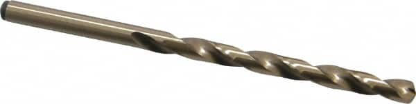 Precision Twist Drill - #11 135° Cobalt Jobber Drill - Oxide/Gold Finish, Right Hand Cut, Spiral Flute, Straight Shank, 3-1/2" OAL, Split Point - Benchmark Tooling