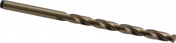 Precision Twist Drill - #14 135° Cobalt Jobber Drill - Oxide/Gold Finish, Right Hand Cut, Spiral Flute, Straight Shank, 3-3/8" OAL, Split Point - Benchmark Tooling