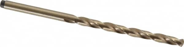 Precision Twist Drill - #24 135° Cobalt Jobber Drill - Oxide/Gold Finish, Right Hand Cut, Spiral Flute, Straight Shank, 3-1/8" OAL, Split Point - Benchmark Tooling