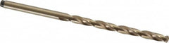 Precision Twist Drill - #24 135° Cobalt Jobber Drill - Oxide/Gold Finish, Right Hand Cut, Spiral Flute, Straight Shank, 3-1/8" OAL, Split Point - Benchmark Tooling