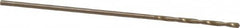 Precision Twist Drill - #67 135° Cobalt Jobber Drill - Oxide/Gold Finish, Right Hand Cut, Spiral Flute, Straight Shank, 1-3/8" OAL, Split Point - Benchmark Tooling