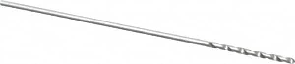 Precision Twist Drill - #75 118° High Speed Steel Jobber Drill - Bright Finish, Right Hand Cut, Spiral Flute, Straight Shank, 1" OAL, Standard Point - Benchmark Tooling