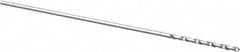 Precision Twist Drill - #75 118° High Speed Steel Jobber Drill - Bright Finish, Right Hand Cut, Spiral Flute, Straight Shank, 1" OAL, Standard Point - Benchmark Tooling