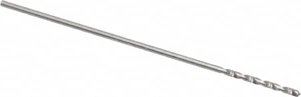 Precision Twist Drill - #77 118° High Speed Steel Jobber Drill - Bright Finish, Right Hand Cut, Spiral Flute, Straight Shank, 7/8" OAL, Standard Point - Benchmark Tooling
