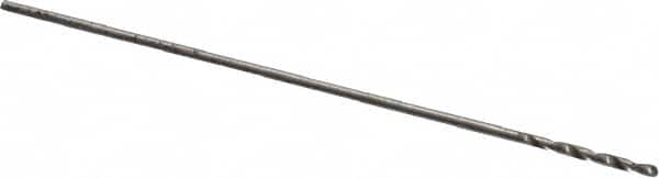 Precision Twist Drill - #80 118° High Speed Steel Jobber Drill - Bright Finish, Right Hand Cut, Spiral Flute, Straight Shank, 3/4" OAL, Standard Point - Benchmark Tooling