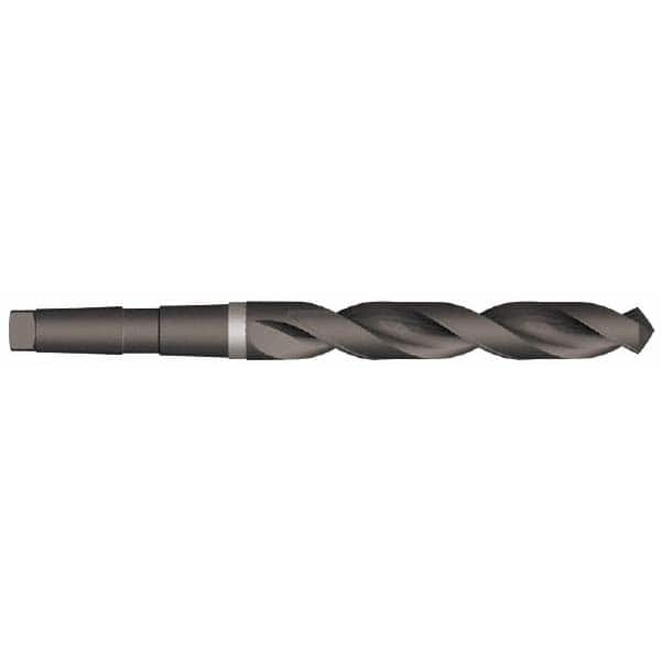 Precision Twist Drill - 1-25/32", 4MT 118° Point High Speed Steel Taper Shank Drill Bit - Benchmark Tooling