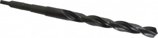 Precision Twist Drill - 9/16", 1MT 118° Point High Speed Steel Taper Shank Drill Bit - Oxide Finish, 4-7/8" Flute Length, 8-1/4" OAL, Spiral Flute, Series S209 - Benchmark Tooling