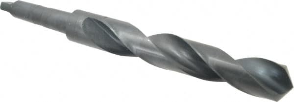 Precision Twist Drill - 1-13/16", 4MT 118° Point High Speed Steel Taper Shank Drill Bit - Oxide Finish, 10-3/8" Flute Length, 16-1/4" OAL, Spiral Flute, Series S209 - Benchmark Tooling