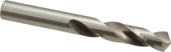 Precision Twist Drill - 13/32" 118° Spiral Flute High Speed Steel Screw Machine Drill Bit - Bright Finish, Right Hand Cut, 1-15/16" Flute Length, 3-5/16" OAL, Standard Point, Straight Shank - Benchmark Tooling