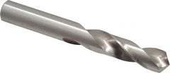 Precision Twist Drill - 31/64" 118° Spiral Flute High Speed Steel Screw Machine Drill Bit - Bright Finish, Right Hand Cut, 2-3/16" Flute Length, 3-11/16" OAL, Standard Point, Straight Shank - Benchmark Tooling