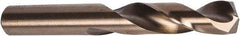 Precision Twist Drill - #10 135° Spiral Flute Cobalt Screw Machine Drill Bit - Oxide/Gold Finish, Right Hand Cut, 1-3/16" Flute Length, 2-1/4" OAL, Split Point, Straight Shank - Benchmark Tooling