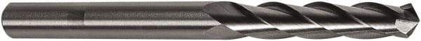 Precision Twist Drill - #2 118° High Speed Steel Jobber Drill - Bright Finish, Right Hand Cut, Spiral Flute, Straight Shank, 2-1/4" OAL, Notched Point - Benchmark Tooling