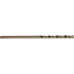Precision Twist Drill - 0.11" Diam, 6" OAL Oxide/Gold Cobalt Aircraft Extension Drill Bit - Benchmark Tooling