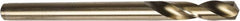 Precision Twist Drill - 25/64" 135° Spiral Flute Cobalt Screw Machine Drill Bit - Oxide/Gold Finish, Right Hand Cut, 1-7/8" Flute Length, 5-1/8" OAL, Split Point, Straight Shank - Benchmark Tooling