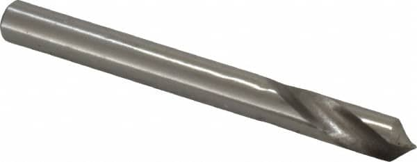 Precision Twist Drill - 1/4" Body Diam, 90° Point, High Speed Steel, 2-1/2" Overall Length, Spotting Drill - Benchmark Tooling