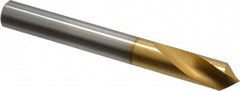 Precision Twist Drill - 3/8" Body Diam, 90°, 3-1/8" OAL, High Speed Steel Spotting Drill - Benchmark Tooling