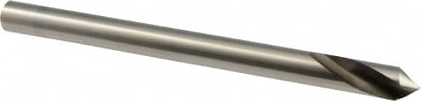 Precision Twist Drill - 3/8" Body Diam, 90°, 5" OAL, High Speed Steel Spotting Drill - Benchmark Tooling