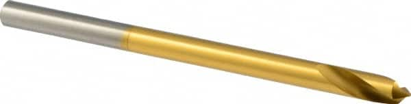 Precision Twist Drill - 1/4" Body Diam, 90°, 4" OAL, High Speed Steel Spotting Drill - Benchmark Tooling