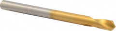 Precision Twist Drill - 3/8" Body Diam, 90°, 5" OAL, High Speed Steel Spotting Drill - Benchmark Tooling