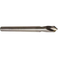 Precision Twist Drill - 1/4" Body Diam, 120°, 4" OAL, High Speed Steel Spotting Drill - Benchmark Tooling