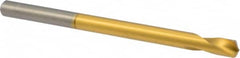 Precision Twist Drill - 1/4" Body Diam, 120°, 4" OAL, High Speed Steel Spotting Drill - Benchmark Tooling