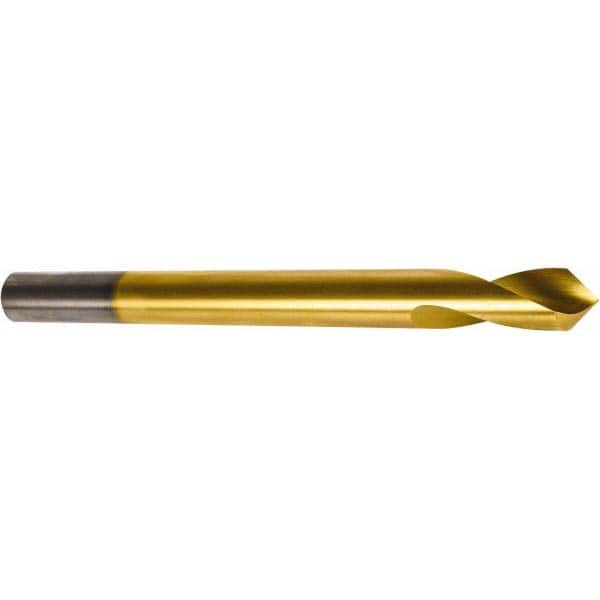 Precision Twist Drill - 5/8" Body Diam, 90°, 7" OAL, High Speed Steel Spotting Drill - Benchmark Tooling