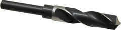 Precision Twist Drill - 13/16" Drill, 118° Point, High Speed Steel Silver Deming & Reduced Shank Drill Bit - Bright Finish, 6" OAL, Straight Shank, 3" Flute Length, Right Hand Cut, Standard Point, Spiral Flute, Regular Spiral - Benchmark Tooling