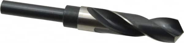 Precision Twist Drill - 27/32" Drill, 118° Point, High Speed Steel Silver Deming & Reduced Shank Drill Bit - Benchmark Tooling