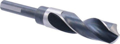 Precision Twist Drill - 29/32" Drill, 118° Point, High Speed Steel Silver Deming & Reduced Shank Drill Bit - Bright Finish, 6" OAL, Flats on Shank, 3" Flute Length, Right Hand Cut, Standard Point, Spiral Flute, Regular Spiral - Benchmark Tooling