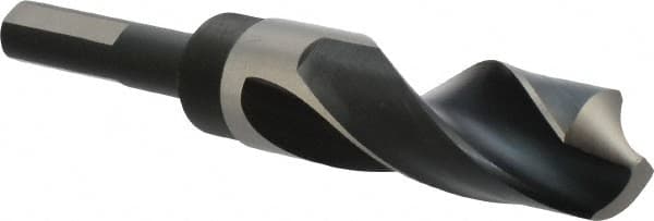 Precision Twist Drill - 63/64" Drill, 118° Point, High Speed Steel Silver Deming & Reduced Shank Drill Bit - Benchmark Tooling