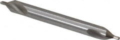 Precision Twist Drill - #1 Plain Cut 60° Incl Angle High Speed Steel Combo Drill & Countersink - Benchmark Tooling