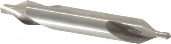 Precision Twist Drill - #4 Plain Cut 60° Incl Angle High Speed Steel Combo Drill & Countersink - Benchmark Tooling