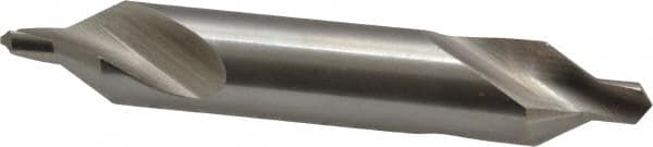 Precision Twist Drill - #5 Plain Cut 60° Incl Angle High Speed Steel Combo Drill & Countersink - Benchmark Tooling