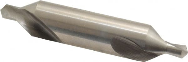 Precision Twist Drill - #7 Plain Cut 60° Incl Angle High Speed Steel Combo Drill & Countersink - Benchmark Tooling