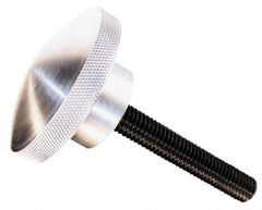 Morton Machine Works - 2-1/4" Head, Knurled Knob - Threaded Stem, Aluminum - Benchmark Tooling