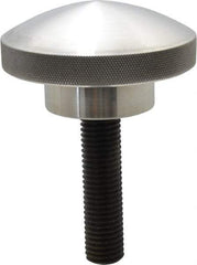 Morton Machine Works - 3-1/2" Head, Knurled Knob - Threaded Stem, Aluminum - Benchmark Tooling