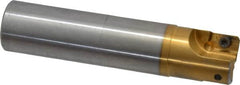 Superbee - 0.07 to 0.13 Inch Cutting Radius, 1 Inch Cutter Diameter, 2 Style EM15 Inserts, 1 Inch Shank Diameter, Indexable Convex Radius Cutter - 4.5 Inch Overall Length - Benchmark Tooling