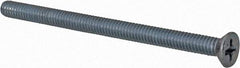 Value Collection - #8-32 UNC, 2-1/2" OAL Phillips Drive Machine Screw - Flat Head, Grade 2 Steel, Zinc-Plated Finish, Without Washer - Benchmark Tooling
