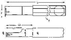 NIKCOLE MINI-SYSTEMS - Internal Thread, 1-1/4" Max Depth of Cut, 6" OAL, Right Hand Indexable Grooving Cutoff Toolholder - 1-1/4" Shank Width, GIE Insert Style, THI Toolholder Style, Series Mini-Systems - Benchmark Tooling