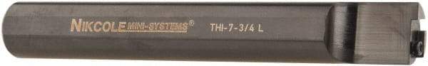 NIKCOLE MINI-SYSTEMS - Internal Thread, 1" Max Depth of Cut, 5-1/2" OAL, Left Hand Indexable Grooving Cutoff Toolholder - 3/4" Shank Width, THI Toolholder Style - Benchmark Tooling